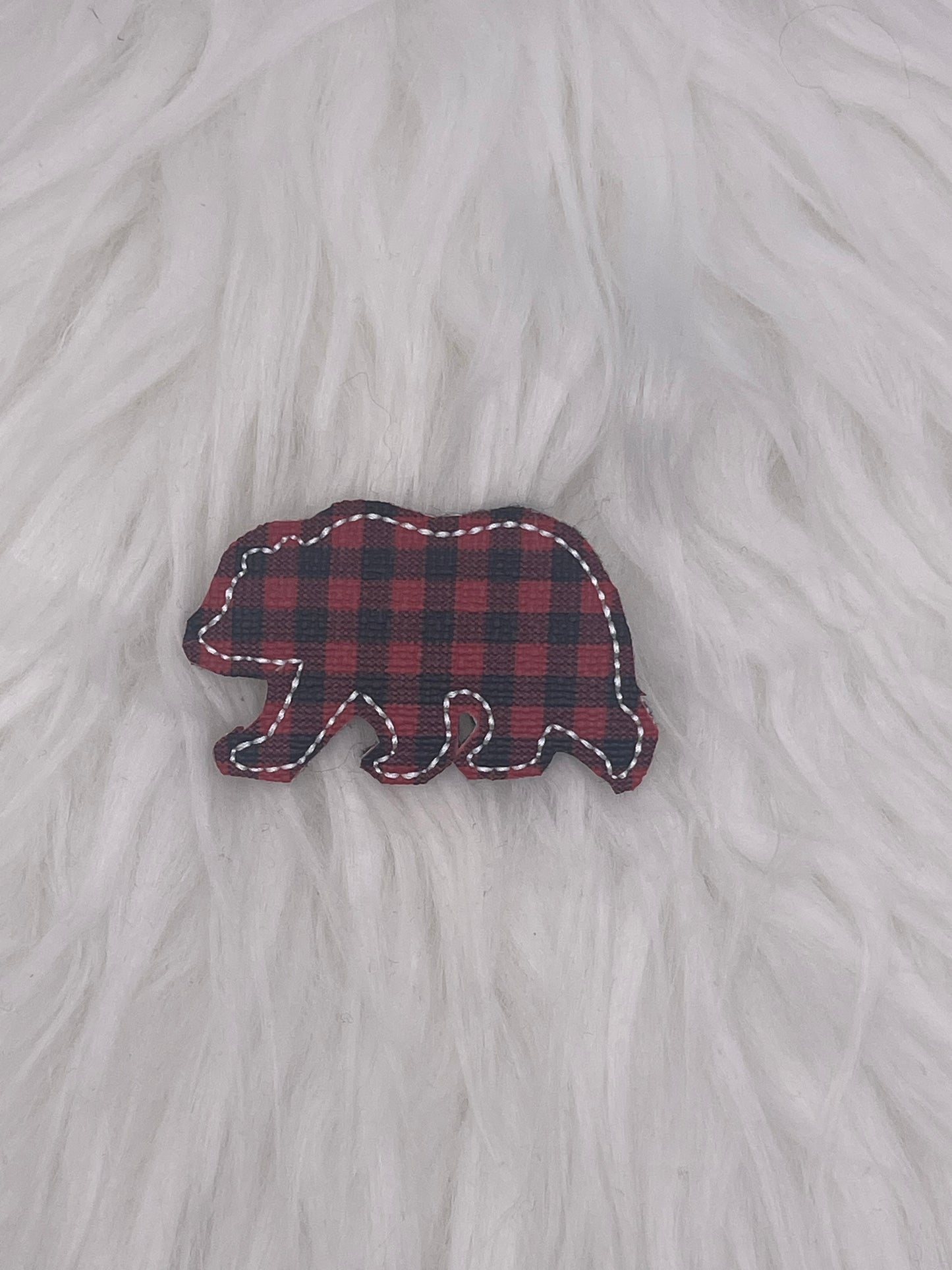 Bear Red Plaid