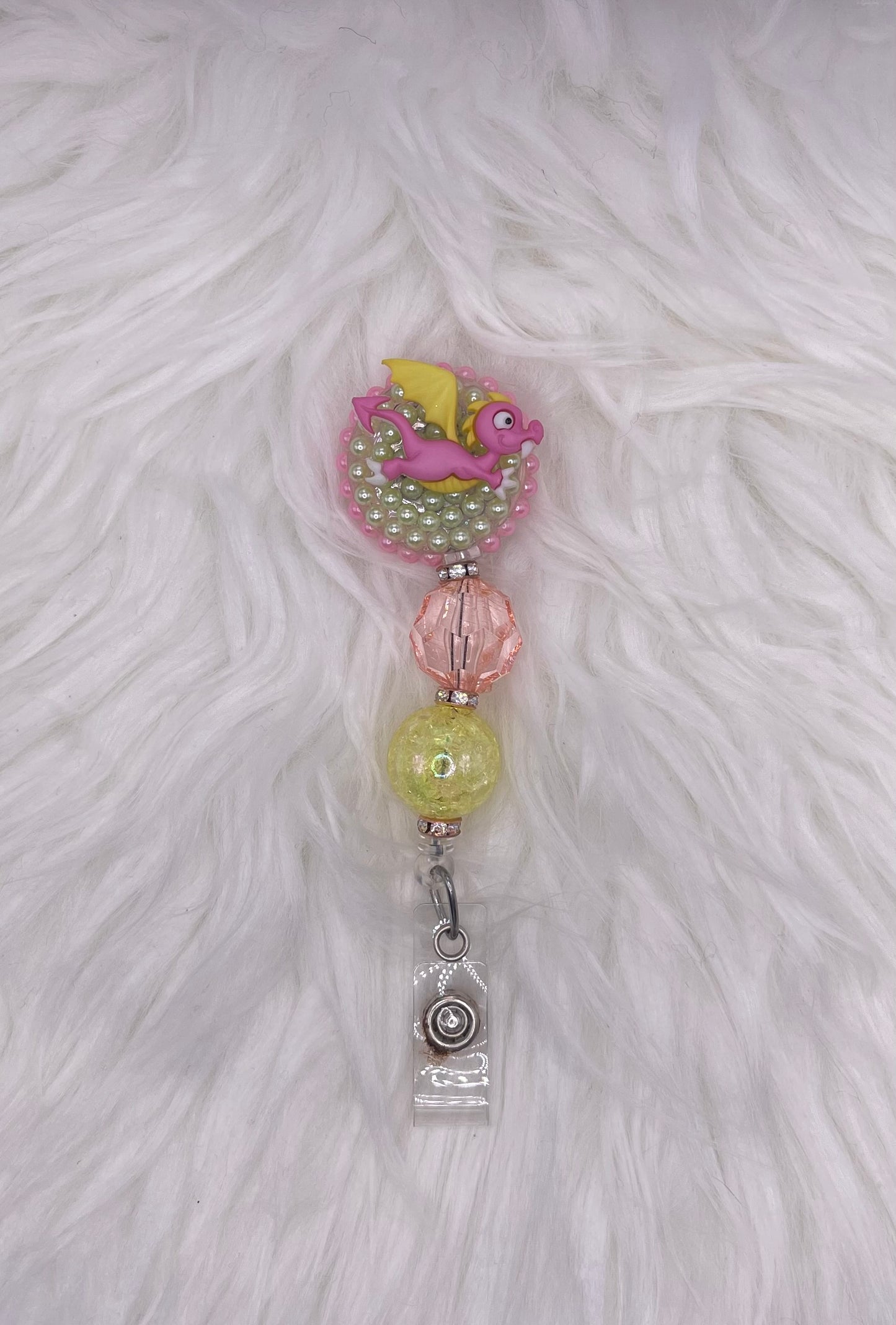 Pink Flying Dragon Badge Reel